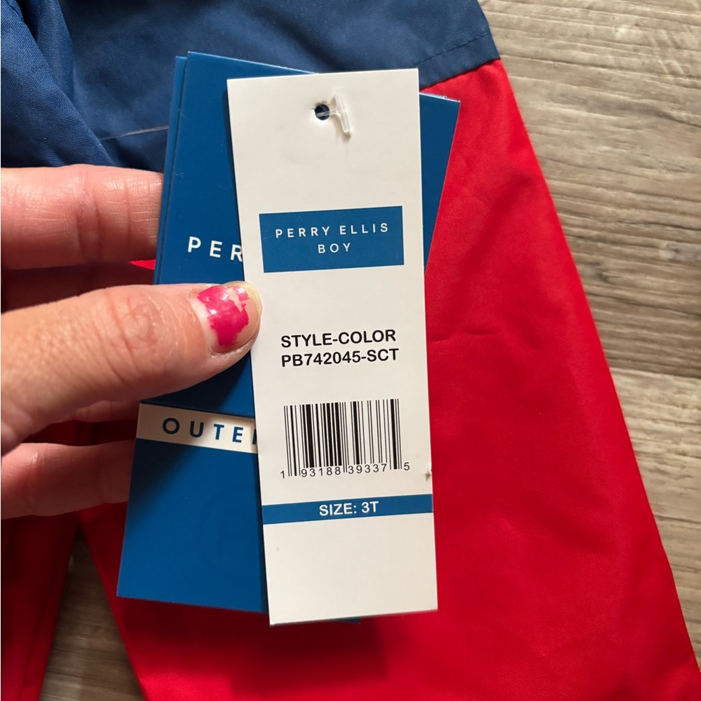 NWT Perry Ellis Boy Color-Blocked Hooded Jacket - Picture 4 of 10